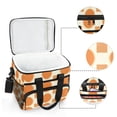 thumbnail image 6 of FORMRS Insulated Cooler Bag 24 Cans Capacity Soft Leakproof Lunch Box with Side Pockets, Orange Geometric Pattern, 6 of 7