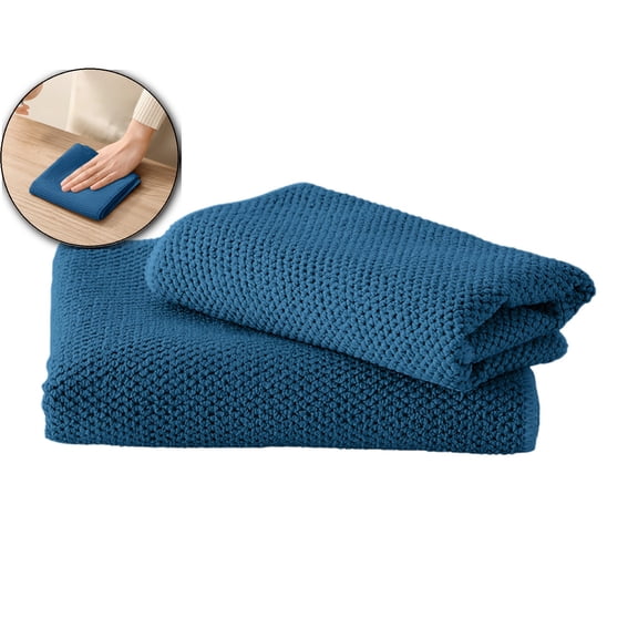 2-Pack Thick Microfiber Cleaning Cloths – Highly Absorbent, Lint-Free & Reusable Scrubbing Towels for Kitchen, Dishes, Countertops, Car, Glass & Furniture