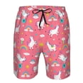 thumbnail image 3 of Balery Yoga Unicorn Traje de Baño Estilo Hawaiano para Hombre, Shorts de Secado Rápido con Bolsillos-Small, 3 of 6