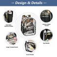thumbnail image 4 of ALAZA Clear Backpack Dream Cat Christmas PVC Transparent BookBag, 4 of 7