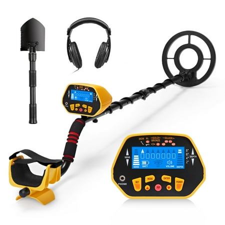 URCERI GC-1028 Metal Detector High Accuracy Waterproof 2 Modes Outdoor Gold Digger with Sensitive Search Coil LCD Display for Beginners Professionals, (Best Metal Detector For The Money 2019)