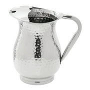 HUBERT 50 oz Hammered Stainless Steel Water Pitcher Hammered With Ice Guard