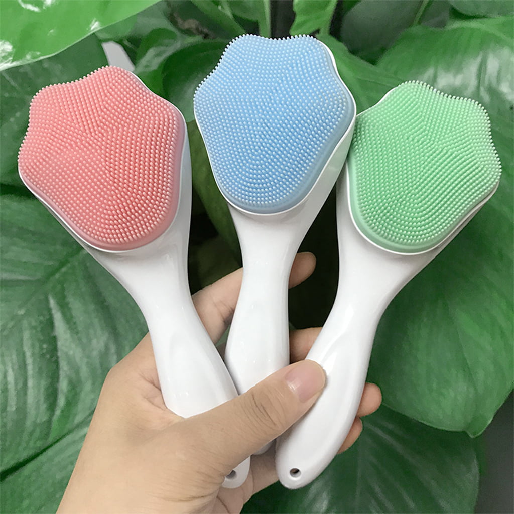 HeroNeo Cute Cat Paw Silicone Face Scrubber Manual Facial Deep Cleansing Brush Makeup Removal Blackhead Removing Exfoliating Pore Cleaning Tool