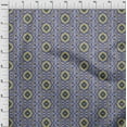 thumbnail image 3 of oneOone Silk Tabby Fabric Floral Ikat Printed Fabric 1 Yard 42 Inch Wide, 3 of 4