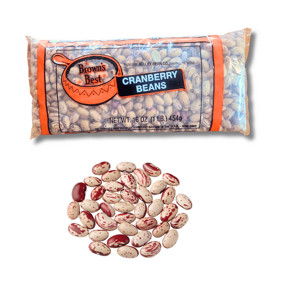 Brown's Best Cranberry Beans 12 Ct. Case / 1 LB. Bags