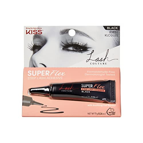 KISS Lash Couture Black Latex Strip Lash Adhesive with Soothing Oat
