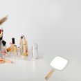 thumbnail image 3 of Unique Bargains Portable Square Wood Handle Vanity Makeup Mirror Handheld Cosmetic Mirror Green, 3 of 7