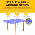 thumbnail image 4 of Cute Camels Table Cloths for 3 Foot Rectangle Tables, Desert Animals Houses Palm Trees Fantasy Purple Patio Waterproof Elastic Fitted Tablecloths, Washable Rectangular Table Cover for Camping, 4 of 8