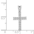 thumbnail image 4 of 14K White Gold Charm Pendant Diamond Round 1 4Ct. Latin Cross, 4 of 4