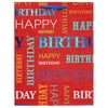 American Greetings Red Happy Birthday Medium Gift Bag