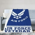 thumbnail image 2 of U.S. Air Force Veteran Ultra-Soft Micro Fleece Blanket Cozy Warm Throw Blanket Suitable for Couch Bed Sofa Lightweight Blanket for All Seasons Living Rooms/Bedrooms (60"x50"), 2 of 5