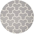 thumbnail image 2 of SAFAVIEH Cambridge Joshua Geometric Wool Area Rug, Silver/Ivory, 6' x 6' Round, 2 of 5