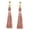 Pink, variant on Trayknick Bohemian Wedding Tassel Ear Studs Long Dangle Earrings Bridal Bridesmaid Jewelry Pink