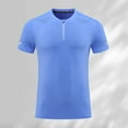 thumbnail image 2 of oqasdz Men T Shirts Short Sleeve Solid Color Comfortable and Breathable Spring Summer Active Outdoor Sports Casual Tee Top, 2 of 5