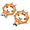 thumbnail image 4 of EBTOOLS Anti Skid ,2Pcs Ice Traction Cleats Anti Skid Shoe Crampon Cover Snow Grips with 8 Spikes for Hiking Walking Mountaineering,Ice Cleats for Shoes, 4 of 8