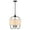 Black, variant on SAFAVIEH Jemmi 3-Light LED Black Metal Pendant Light with 100% Off-White Cotton Shade