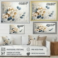thumbnail image 4 of Designart "Flourishing Wonders Of Beige And Gold Flora I" Plants Floater Framed Wall Art Prints, 4 of 5