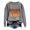 Light Gray, variant on Women's Casual Crew Neck Sweatshirt Vintage Halloween Pumpkin Season Letter Graphic Streetwear Loose Pullover Tops Beige L