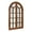 Brown, variant on Kate and Laurel Boldmere Rustic Windowpane Arch Mirror, 28 x 44, Rustic White, Farmhouse Window Mirror for Wall