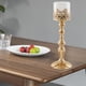 thumbnail image 5 of Candelabros de cristal dorado para mesa de centro, candelabros de metal El 13x39cm, 5 of 9
