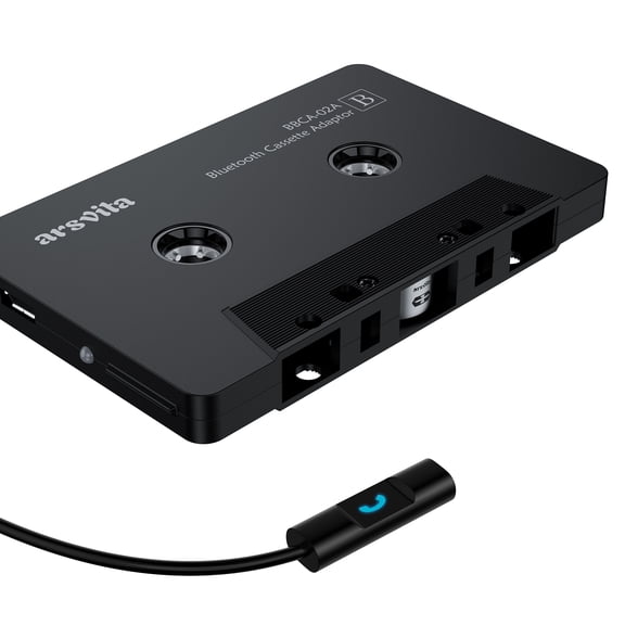 Arsvita Bluetooth 5.0 Car Cassette Receiver, Audio Aux Adapter for Tape Player