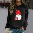 thumbnail image 2 of Pull de Noël pour Femmes Col Rond Cardigan d'Hiver Manches Longues Fermeture Blouse Chandail à Capuchon Veste Mi-Longue Imprimée Mode Chandail en Molleton, 2 of 6