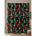 thumbnail image 4 of Christmas Trees Shower Curtain Set, Waterproof Shower Curtains for Bathroom, Black Xmas Tree Star Winter Holiday Washable Fabric Cloth Bath Curtain for Bathtub Decoration with Hooks 54x78 Inches, 4 of 6