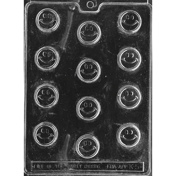 Grandmama's Goodies K005 Bite Size Smile Smiley Face Chocolate Candy Soap Mold with Exclusive Molding Instructions