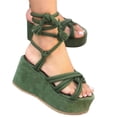 thumbnail image 1 of asddcavvf Toe Wedge Sandals And Open Women Heeled High Breathable Summer Strap Heeled Fashion Spring, 1 of 4