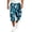 Blue, variant on Camo Print Cargo Capri Shorts Matte Neutral Camo Stretch Elastic Waist Multi Pocket Camping Fishing 3/4 Trousers Black M