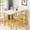 Gold and White, variant on MIERES Bar Table Set for 4 Kitchen Table and Chairs Set, Industrial Dinner Table with 4 PU Upholstered Stools Kitchen Pub Table for Kitchen, Space Saving, Restaurant (Rustic Brown and Black)