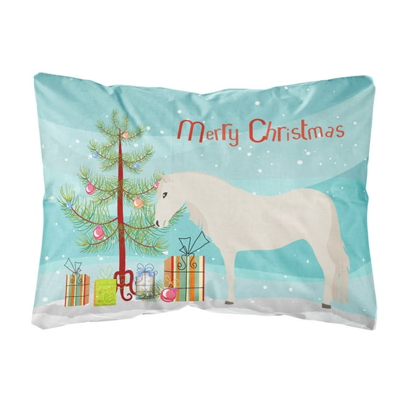 Carolines Treasures BB9272PW1216 Paso Fino Horse Christmas Canvas Fabric Decorative Pillow, Teal, 12H x16W, multicolor
