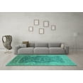 thumbnail image 3 of Ahgly Company Indoor Rectangle Oriental Turquoise Blue Industrial Area Rugs, 5' x 7', 3 of 4