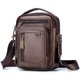 thumbnail image 1 of Bolso de hombro de cuero para hombre, pequeño bolso bandolera para hombre para el trabajo, bolso de mano tipo cartera para hombre, bolso bandolera elegante y multifuncional de cuero, 1 of 8