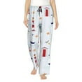 thumbnail image 2 of Picia Nautical Lighthouse Sailboat Womens Soft Woven Cotton Elastic Waistband Sleep Pajama Pant Lounge Sleep Pant With Pockets And Drawstring-XX-Large, 2 of 9