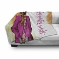 thumbnail image 3 of Pug Soft Flannel Fleece Throw Blanket, Fashion Dog with Cool Clothes Scarf Necklace Jacket Handbag Tainted Background, Cozy Plush for Indoor and Outdoor Use, 50" x 60", Hot Pink Amber, by Ambesonne, 3 of 6