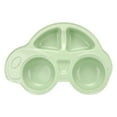 thumbnail image 2 of Oleegame 2PC Stainless Steel Cutlery Set Cartoon Car Shape Plate Environmentally Separated Kids Dinnerware Tableware Tray Green, 2 of 2