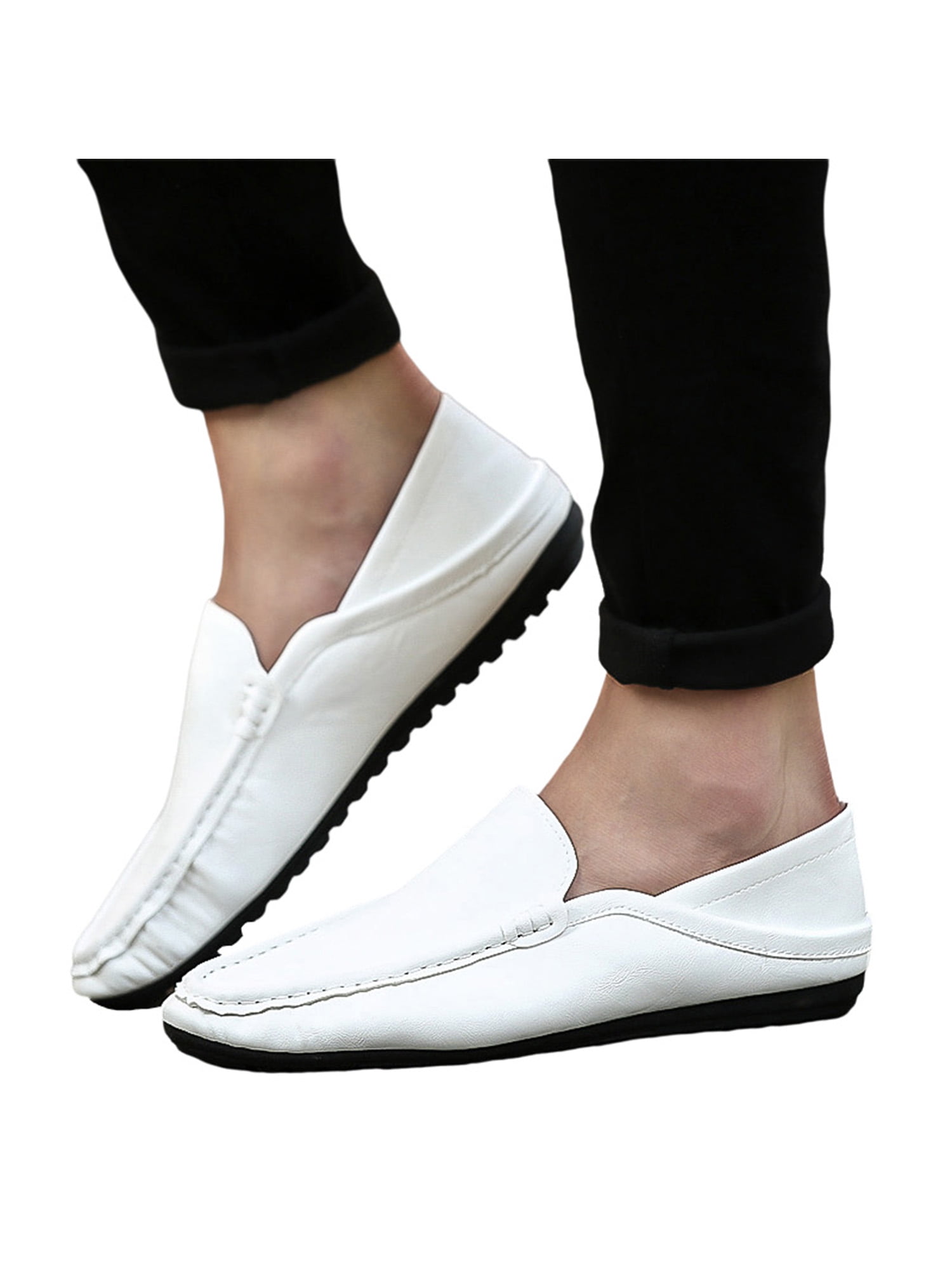 faux leather slip on