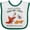 White and Green, variant on Inktastic There's No Party Like Mardi Gras with Partying Seafood Boys or Girls Baby Bib