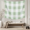 thumbnail image 5 of Sage Green Plaid Tapestry for Bedroom Wall Hanging Tapestry, Spring Farmhouse Buffalo Checkered Ceiling Backdrop Tapestries Poster Blanket Wall Decor for Teens Room Living Room Dorm 59" x 79", 5 of 8
