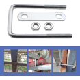 thumbnail image 4 of 8pcs Multipurpose Square U-bolts With Plate And Nut Holders Trailer Roof Bolts 20x60x120mm M10 Thread Silver, 4 of 5