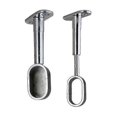 thumbnail image 5 of Ceiling Mounted Wardrobe Tube Support for Oval Tubes - Chrome Steel Clothes Rod Bracket (30 x 16 mm, 1 pc), 5 of 5