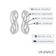 thumbnail image 2 of Vir Jewels 1/4 CTTW Diamond Highway Earrings in 10K White Gold Female Adult, 2 of 5