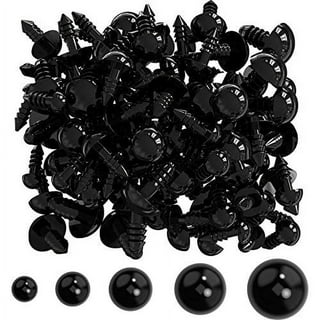 JESOT Safety Eyes and Noses, 462Pcs Black Plastic Stuffed Crochet Eyes with  Washers for Crafts 