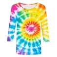 thumbnail image 5 of WJHWSX Going Out Tops for Women,Womens Tops,Soft,Crew Neck,Printed,Multicolor,M, 5 of 5