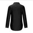thumbnail image 4 of Patlollav New Womens Washed Cotton and Linen Shirts Long Sleeve Dress Shirts Wrinkle Free Collared Work Office Solid Blouses Corset Tops, 4 of 6