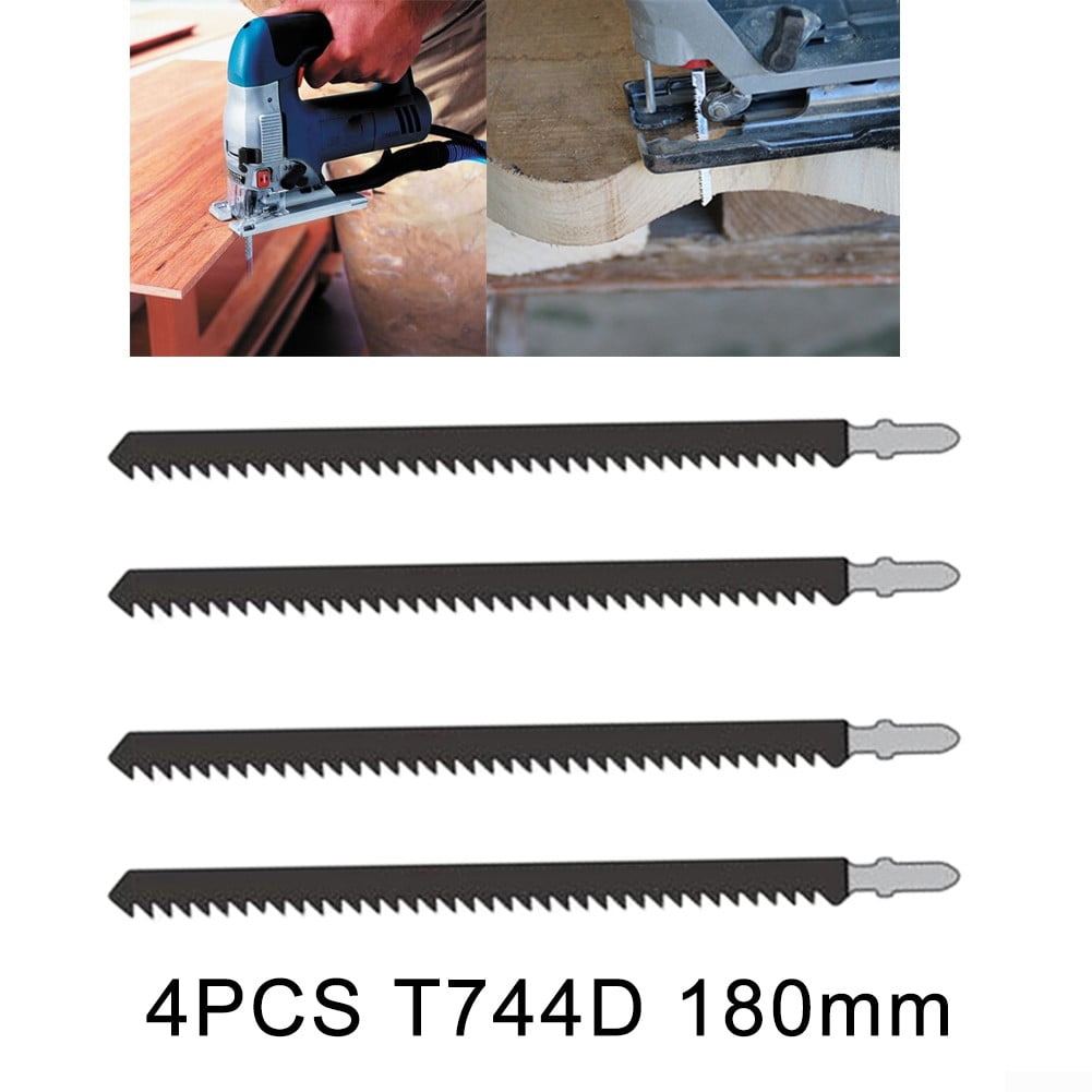 4PCS T744D 180mm Long High Carbon Steel 6TPI Jigsaw Cutters For Black And Decker