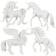 thumbnail image 3 of FELTECHELECTR 4 piezas de manualidades para niños, juguetes de pintura, esculturas de unicornio blanco, regalos de fiesta, 3 of 6