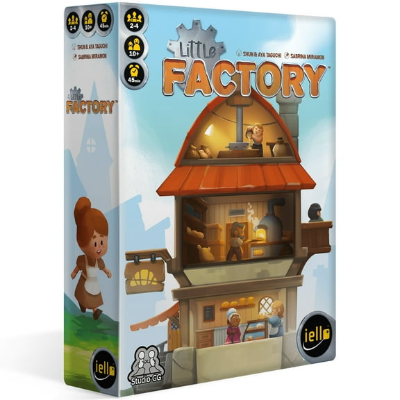 Little Factory - Resource Management & Building Card Game, Kids & Family, Iello Games, Ages 10 , 2-4 Players, 45 Min