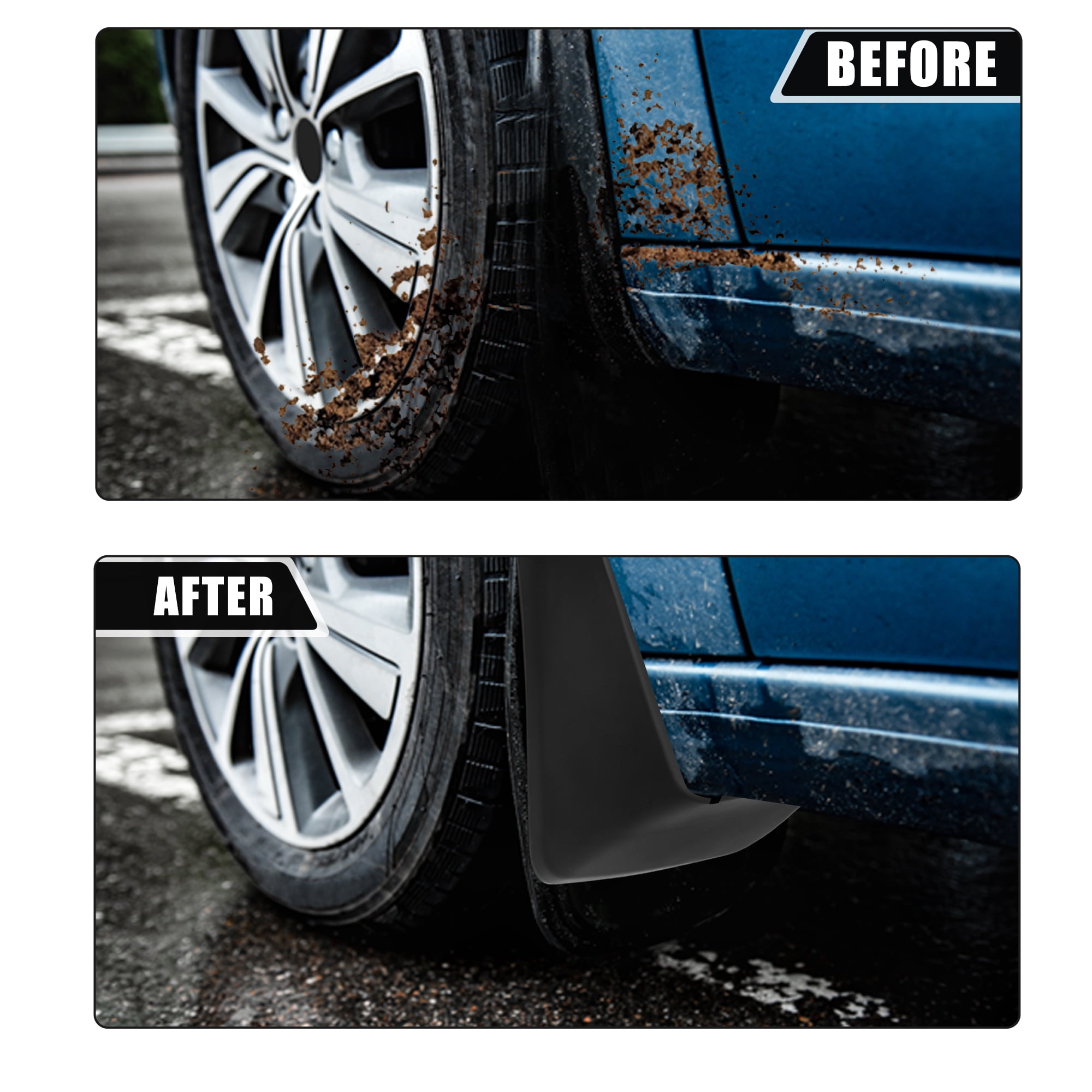 Unique Bargains Front and Rear Mud Flaps Splash Guards Fit for Honda Accord Black 1 Set
